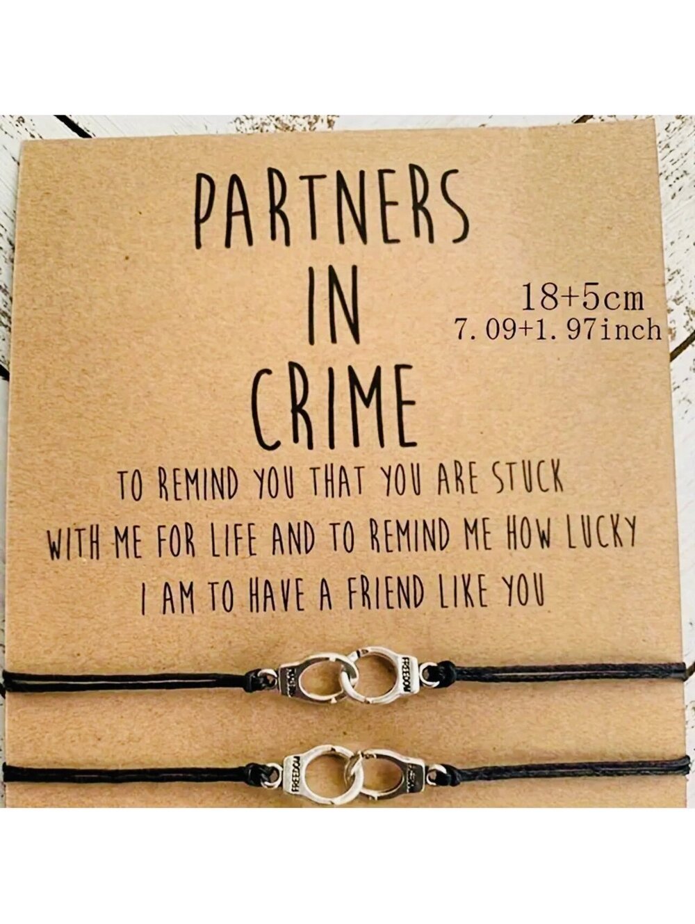 New - Partners In Crime BFF - 2 Pc Bracelet Set